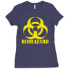 biohazard emo gamer cool rock music Ladies Fitted T-Shirt