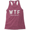 wtf where's the food Racerback Tank