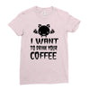coffee drinkers Ladies Fitted T-Shirt