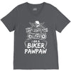 You Cant Scare Me I am Biker Pawpaw V-Neck Tee