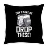 don't make me drop these hockey gloves athletic party sports humor Throw Pillow