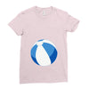 Blue Beachball Baby Boy Ladies Fitted T-Shirt