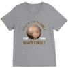 pluto the planet never forget V-Neck Tee
