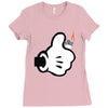 main de mickey Ladies Fitted T-Shirt