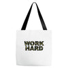 Work Hard Tote Bags