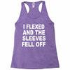 i flexed and the sleeves fell off Racerback Tank
