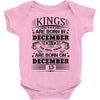 Real Kings Are Born On December 13 Baby Onesie