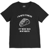 fitness fit taco in my mouth funny food eating healthy exercise gym V-Neck Tee