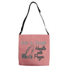 life is fragile Adjustable Strap Totes