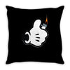main de mickey Throw Pillow