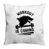 round neck half sleeves Throw Pillow