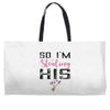 i stole her heart Weekender Totes