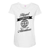 blessed are the curious for they shall have adventures Maternity Scoop Neck T-shirt