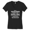 being a teacher is easy Women's V-Neck T-Shirt