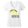 I Don't Care How Many Miles Per Gallon Women's V-Neck T-Shirt