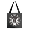 white and black Tote Bags