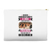 Never Underestimate A Man Who Watches Friends And Was Born in December Accessory Pouches