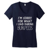 burpees workout Women's V-Neck T-Shirt
