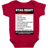 funny stag night checklist, ideal gift, christmas present Baby Bodysuit