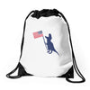 Patriotic T-Rex Drawstring Bags
