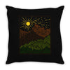 mountain line Throw Pillow