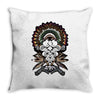 smokin pipes n feathers Throw Pillow