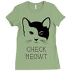CHECK MEOWT Ladies Fitted T-Shirt