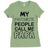 fathers day papa's Ladies Fitted T-Shirt