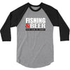 fishing and beer 3/4 Sleeve Shirt