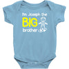 personalised i'm the big brother Baby Onesie
