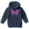 breast cancer butterfly Youth Hoodie