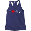 i love house music Racerback Tank