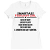 Smartass February Girl Ladies Fitted T-Shirt