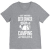 beer drinker camping!! V-Neck Tee