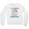 unicorns are born in february cute unicorn Crewneck Sweatshirt