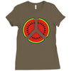 watermelon peace sign Ladies Fitted T-Shirt
