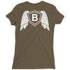 letter b with wings Ladies Fitted T-Shirt