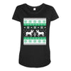 reindeer christmas ugly sweater Maternity Scoop Neck T-shirt