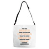 Braver Stronger Smarter Uterine Cancer Awareness Adjustable Strap Totes