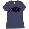 evolve t shirt small funny evolution science atheist darwin atheism fi Ladies Fitted T-Shirt