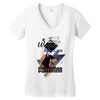 who loves doberman Women's V-Neck T-Shirt
