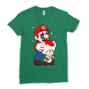 mario licking toad Ladies Fitted T-Shirt