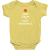 Keep Calm and Play Basketball Baby Onesie