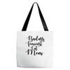 badass feminist cat mom Tote Bags