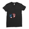 4th of July Baby Foot Ladies Fitted T-Shirt