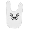 skull pisto Baby Bibs