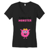 Creating a Lil Monster Baby Girl Women's V-Neck T-Shirt