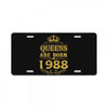 queens are born in 1988 License Plate