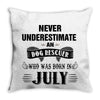 never underestimate an old man who was born in july Throw Pillow