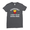 exercise vs extra fries Ladies Fitted T-Shirt